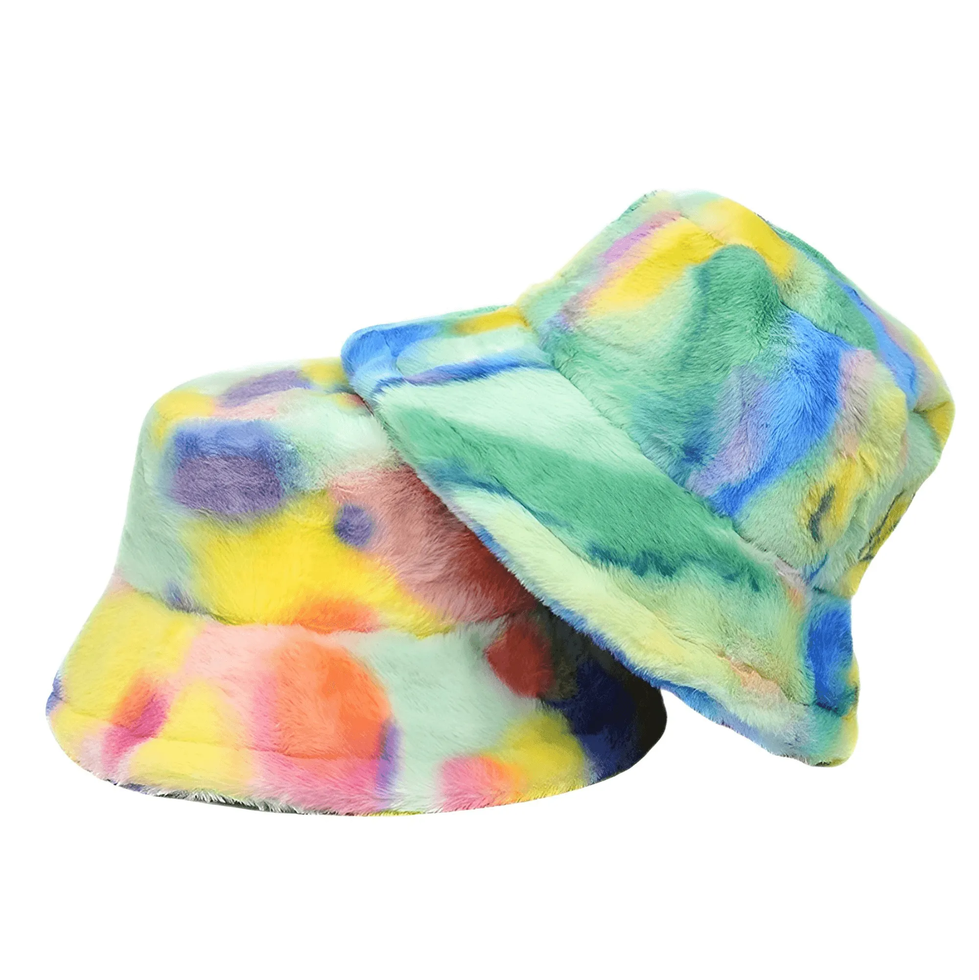 Warm Faux Fur Bucket Hats Women Men Fluffy Thick Faux Rabbit Hair Hats