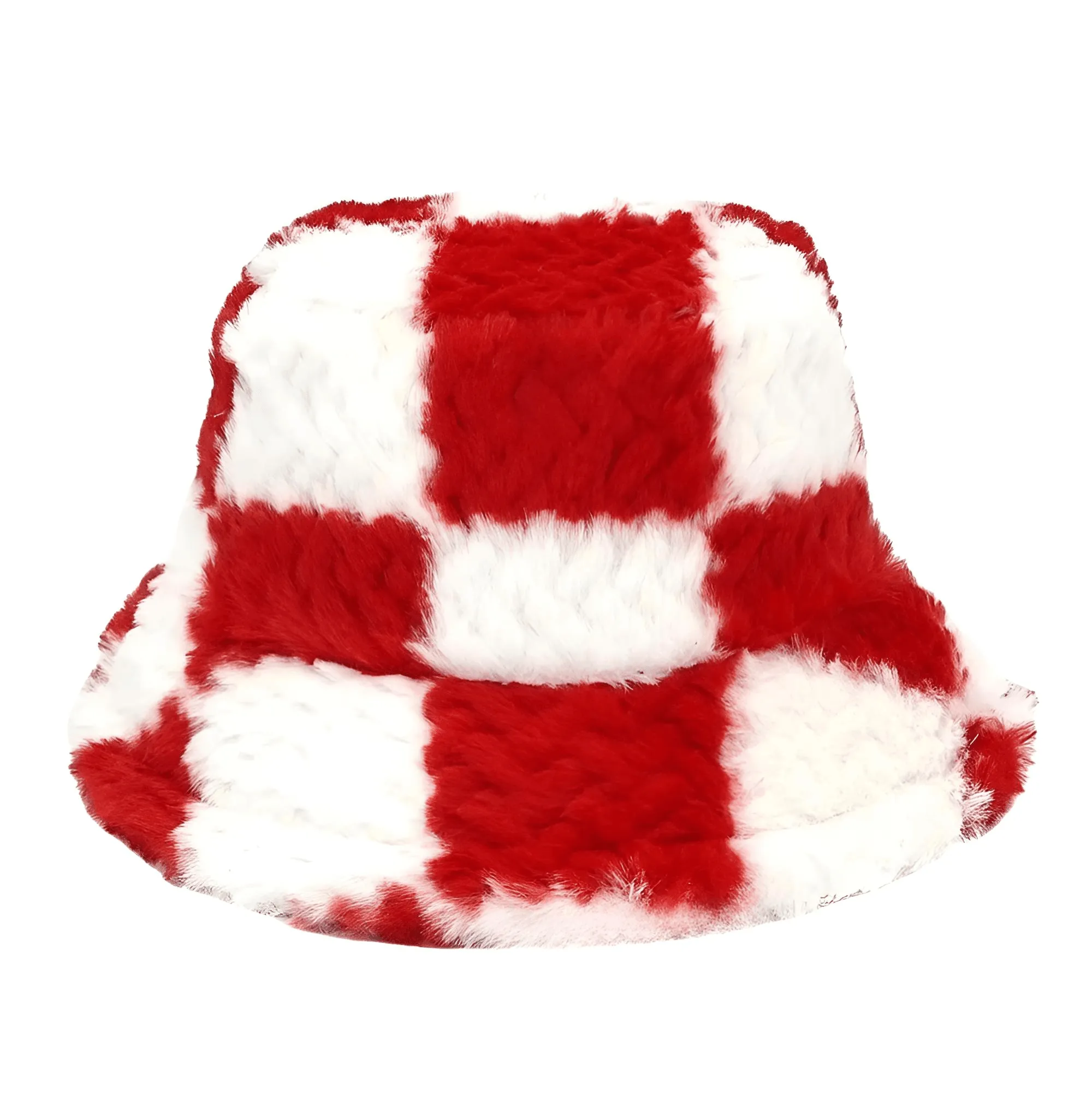 Warm Faux Fur Bucket Hats Women Men Fluffy Thick Faux Rabbit Hair Hats