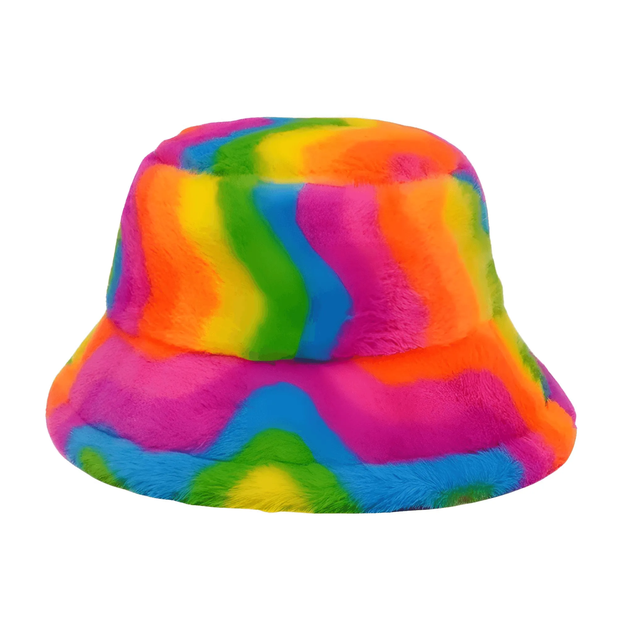 Warm Faux Fur Bucket Hats Women Men Fluffy Thick Faux Rabbit Hair Hats