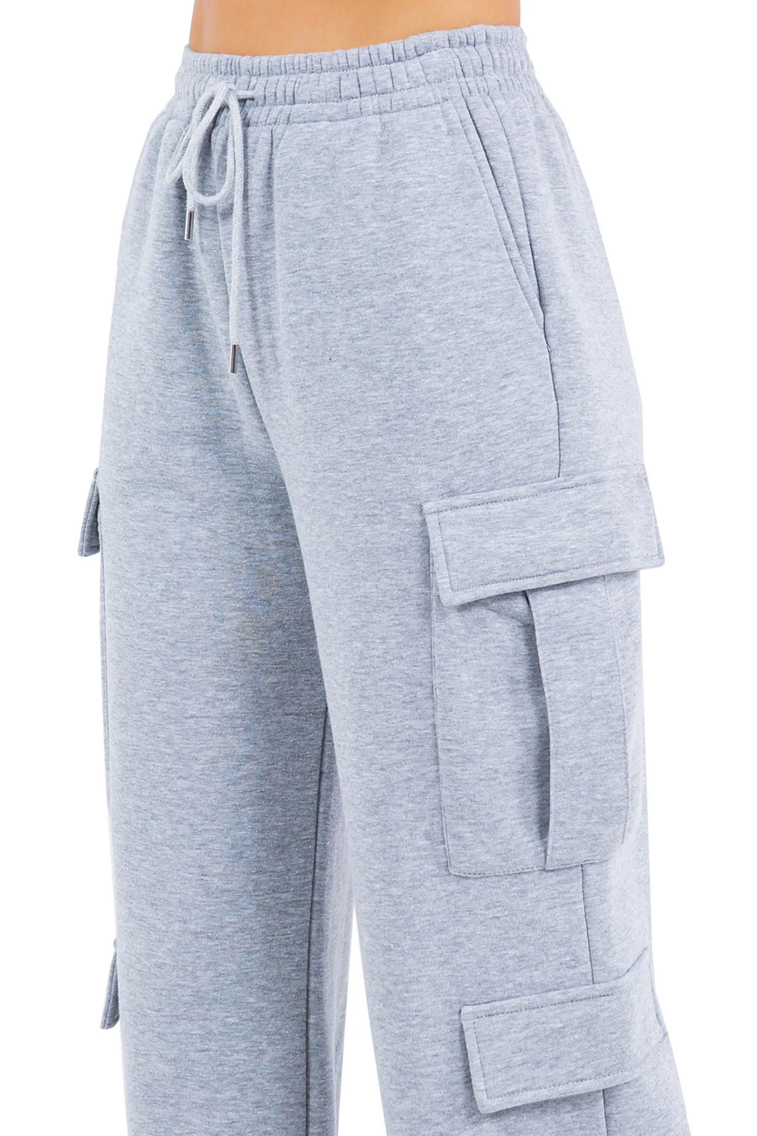 Women's Essential High Waist Wide Fit Cargo Sweat Pants