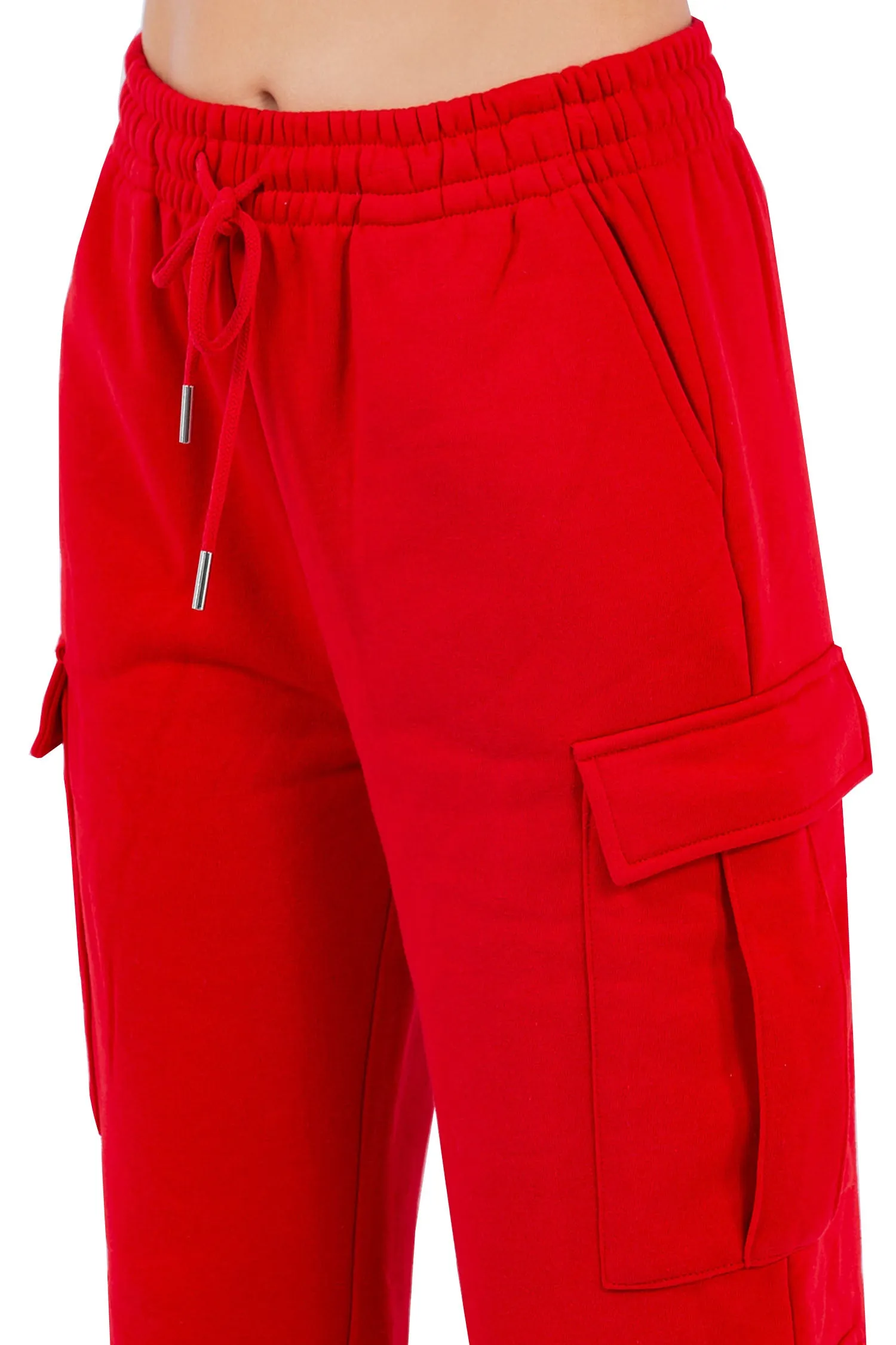 Women's Essential High Waist Wide Fit Cargo Sweat Pants