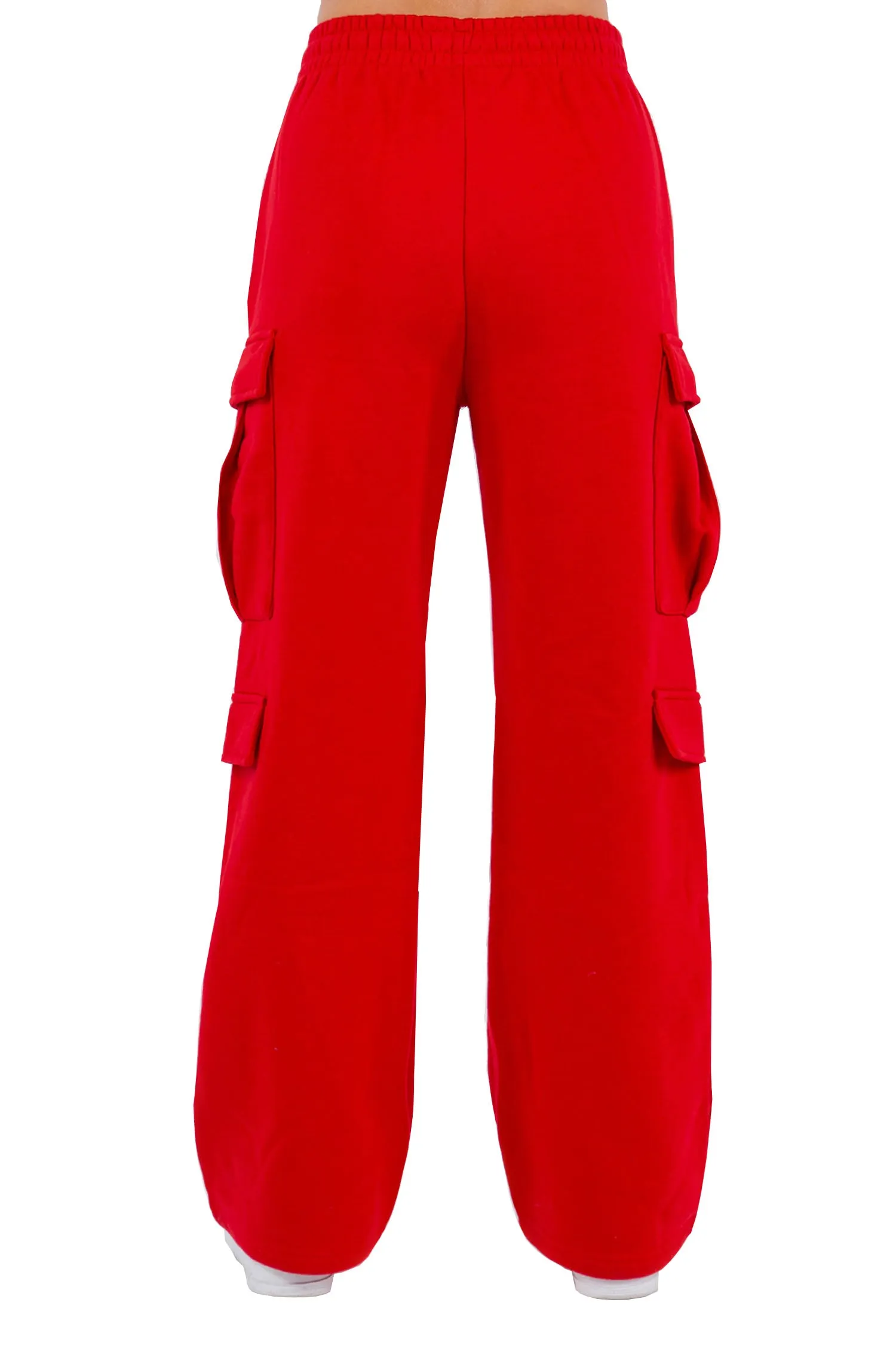 Women's Essential High Waist Wide Fit Cargo Sweat Pants