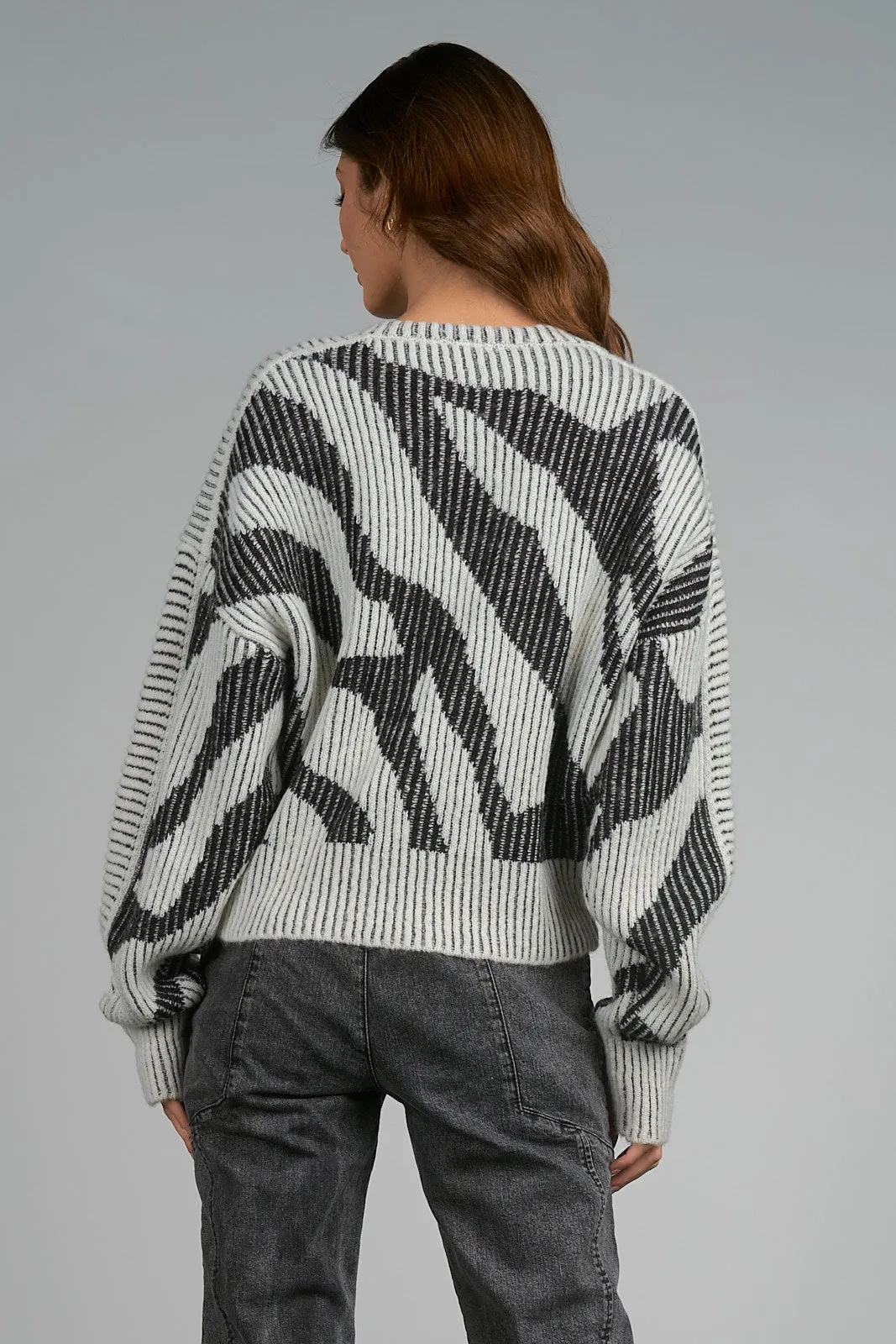 Zebra Print Sweater